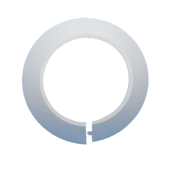 Slika Cevna rozetna Ø2" bela za čelične cevi